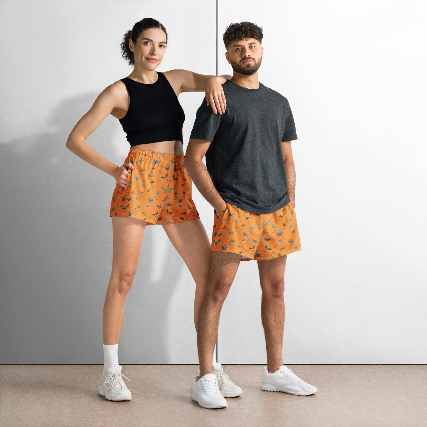 Butterfly dancing｜Unisex Athletic Shorts｜Orange