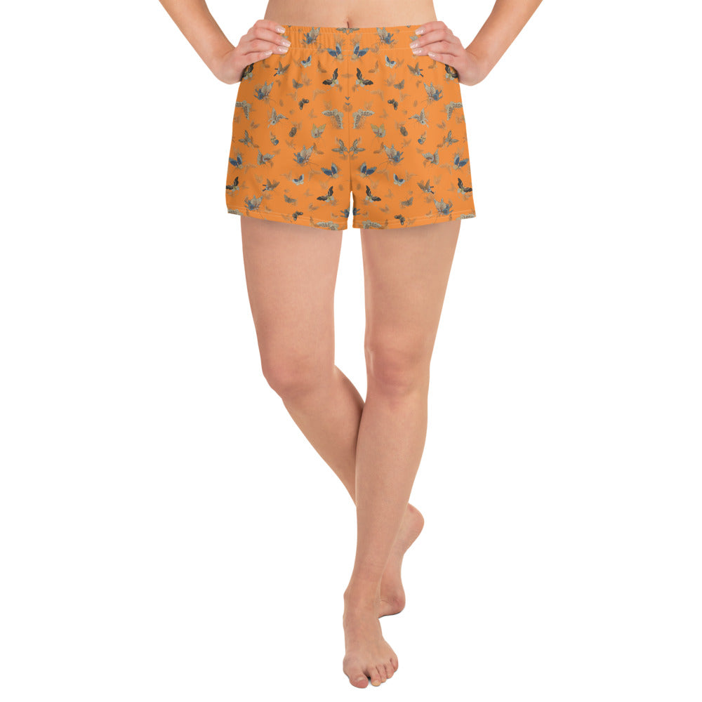 Butterfly dancing｜Unisex Athletic Shorts｜Orange