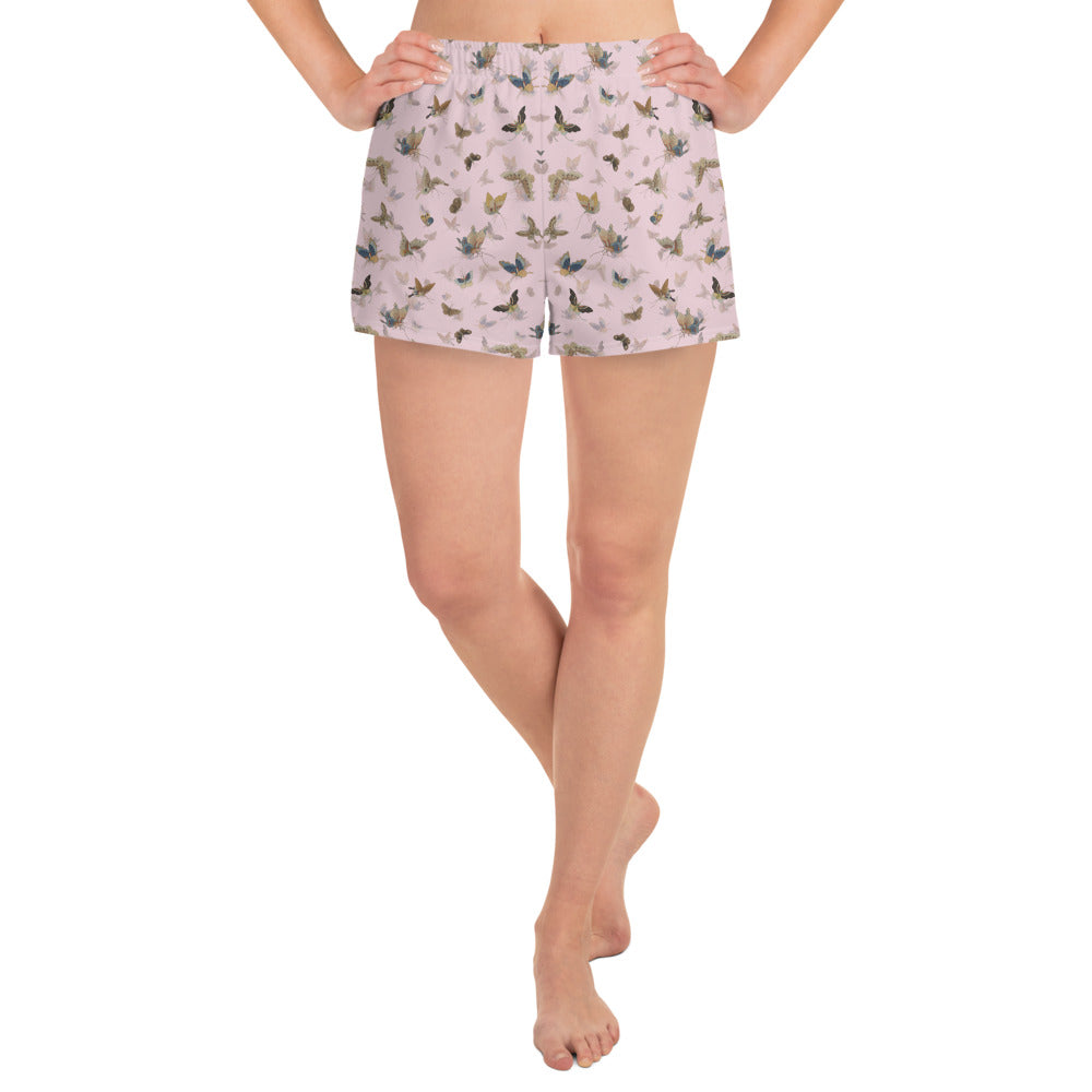 Butterfly dancing｜Unisex Athletic Shorts｜Pale pinkish gray