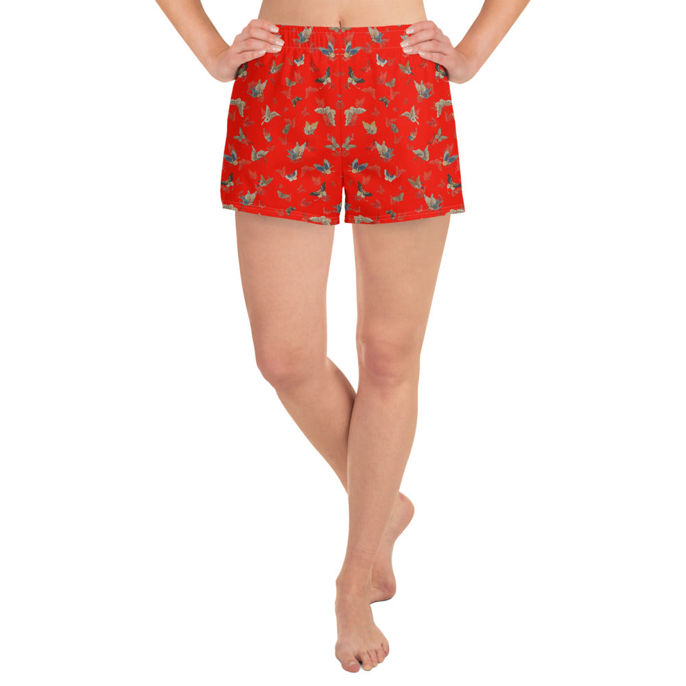 Butterfly dancing｜Unisex Athletic Shorts｜Garnet red