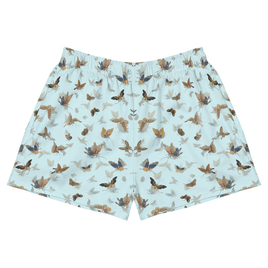 Butterfly dancing｜Unisex Athletic Shorts｜Aqua blue