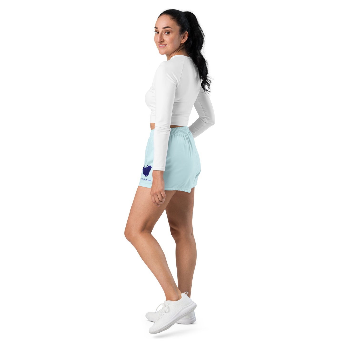 Logo collection｜Unisex Athletic Shorts｜Aqua blue