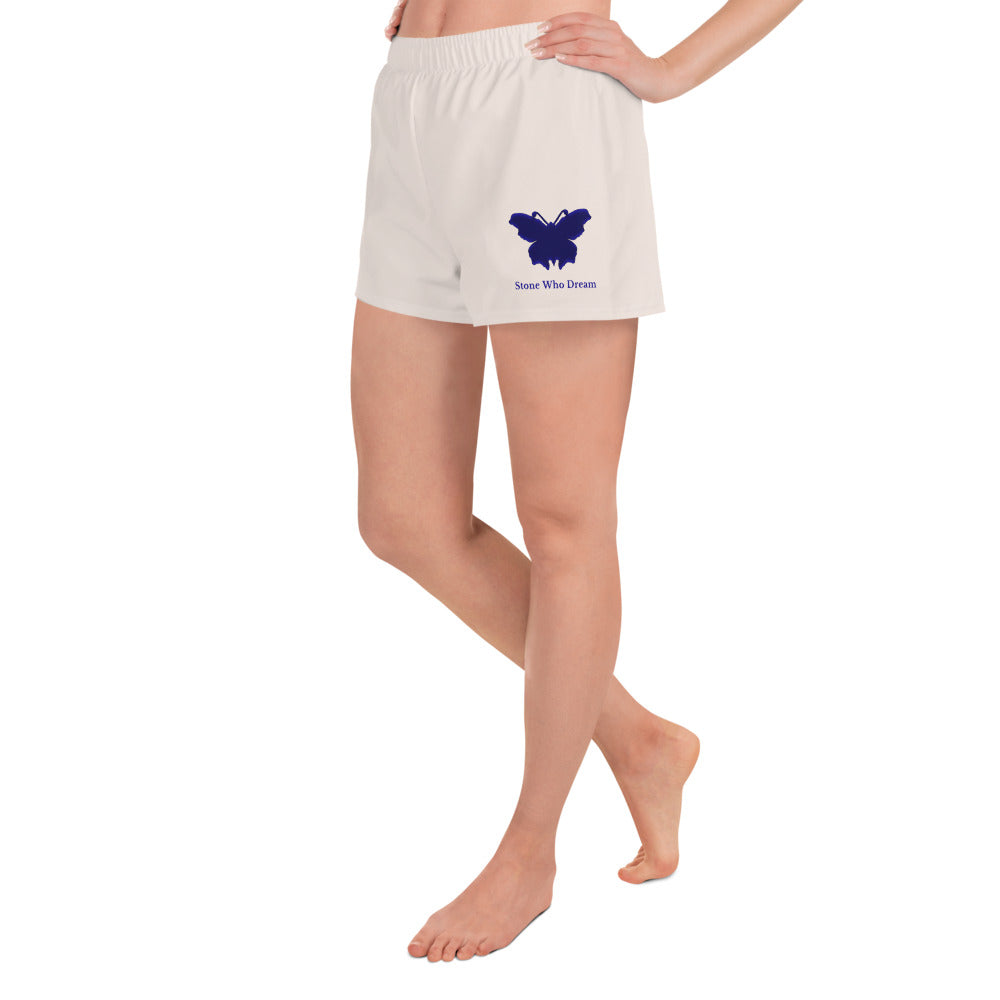 Logo collection｜Unisex Athletic Shorts｜Fish belly white