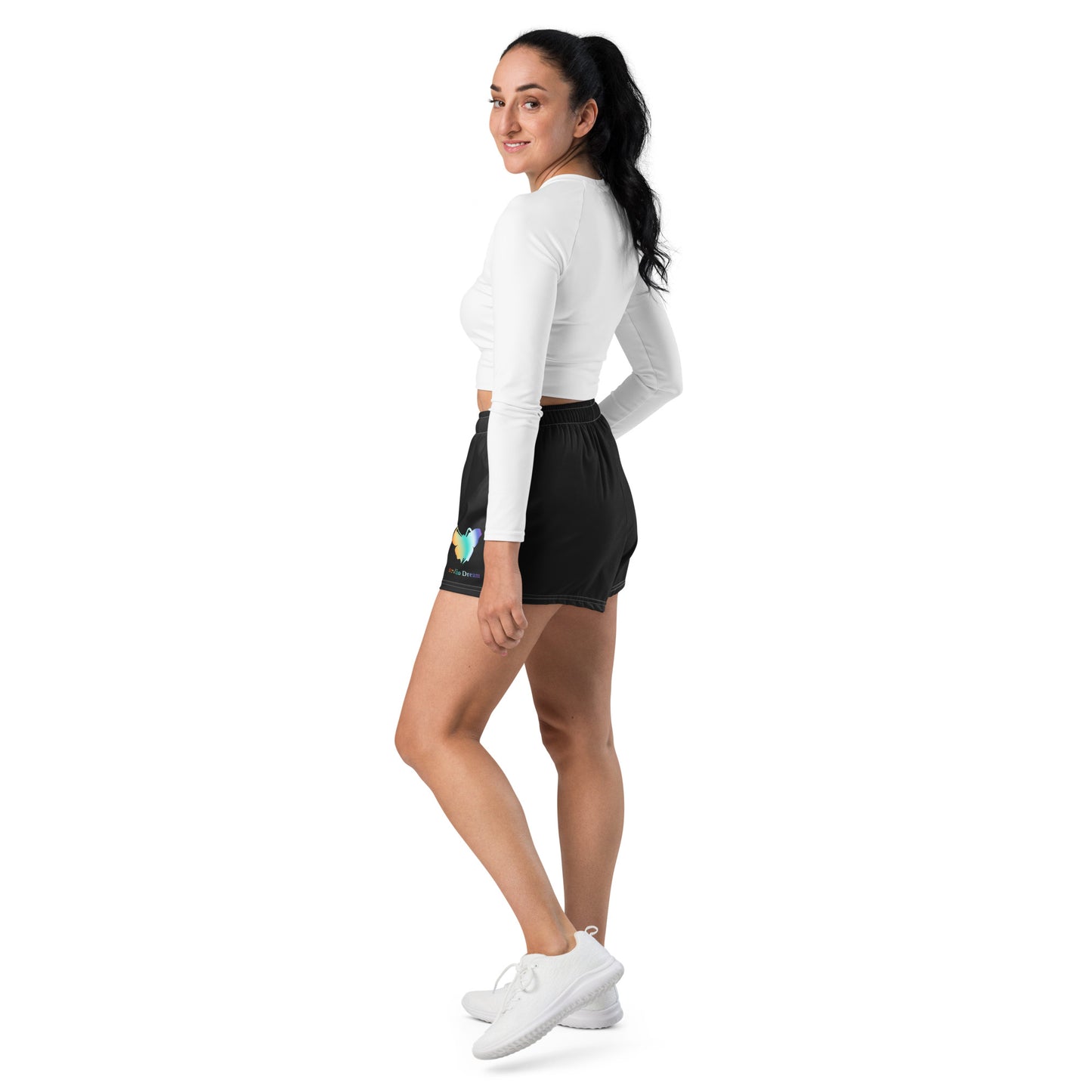 Logo collection｜Unisex Athletic Shorts｜Rainbow & Black