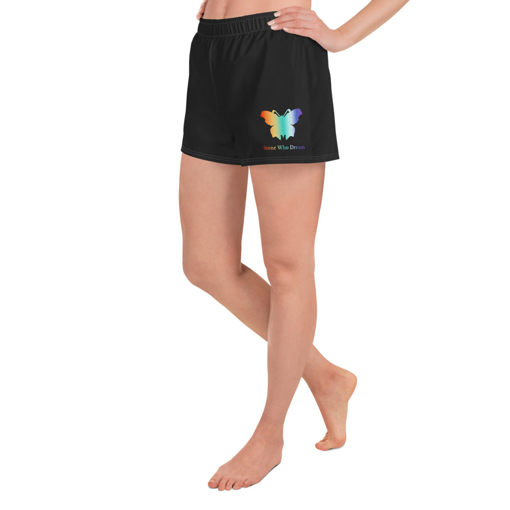 Logo collection｜Unisex Athletic Shorts｜Rainbow & Black