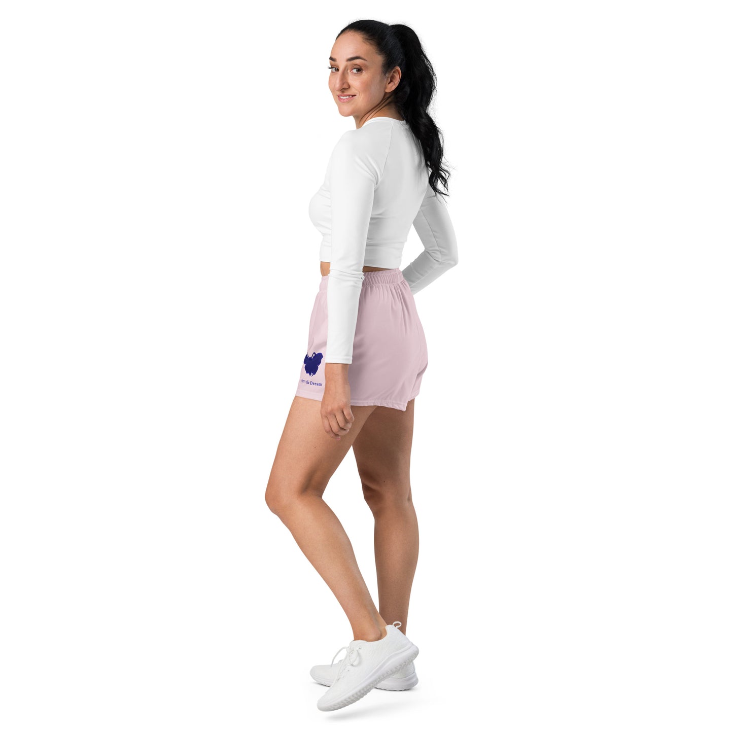 Logo collection｜Unisex Athletic Shorts｜Pale pinkish gray