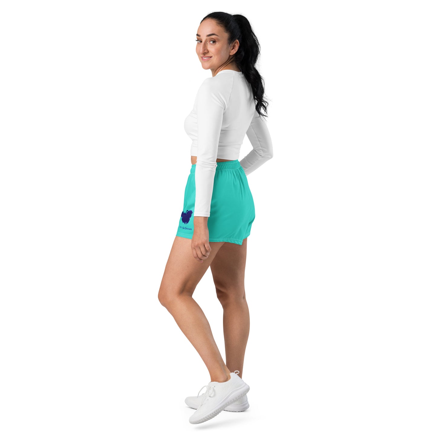 Logo collection｜Unisex Athletic Shorts｜Turquoise