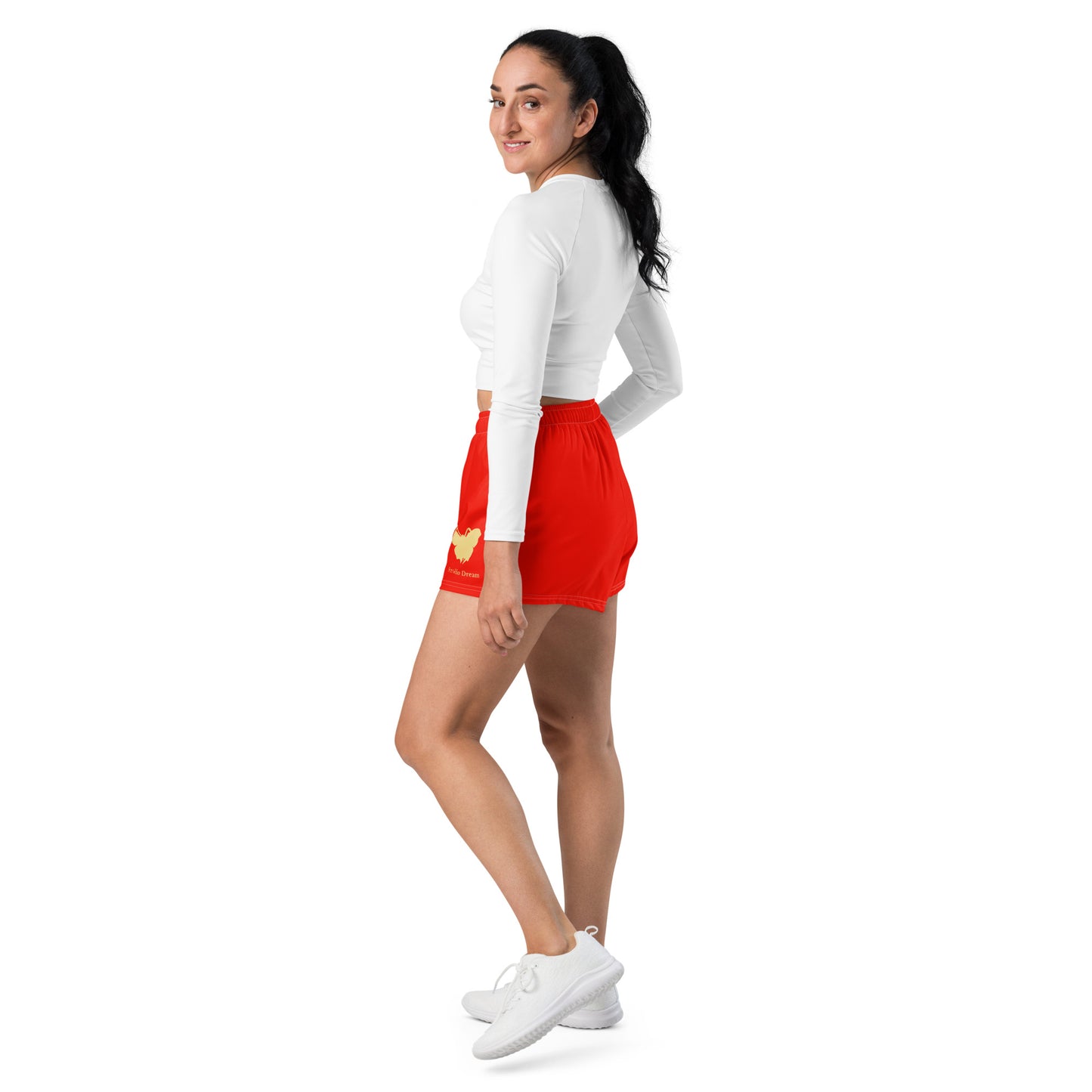 Logo collection｜Unisex Athletic Shorts｜Garnet red