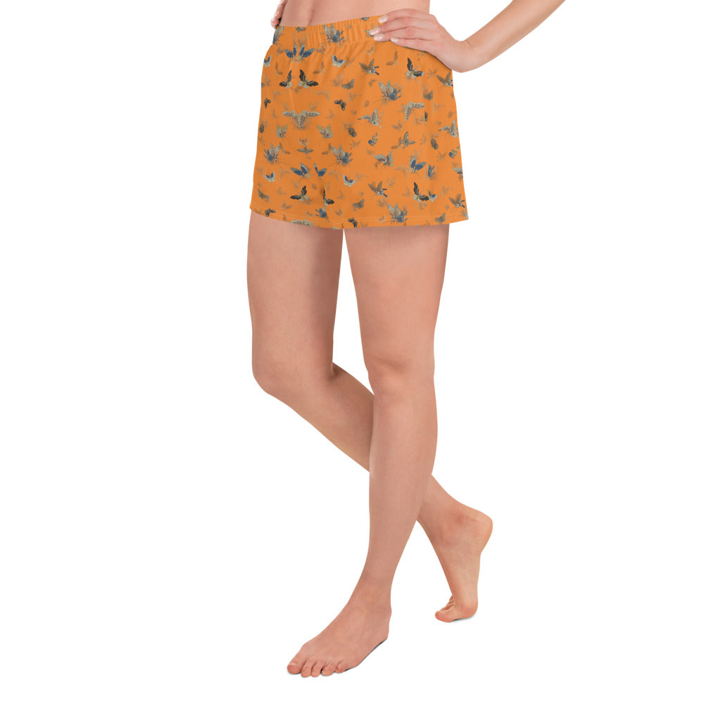 Butterfly dancing｜Unisex Athletic Shorts｜Orange