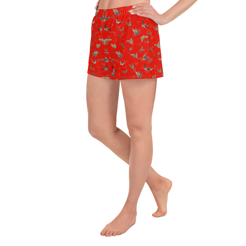 Butterfly dancing｜Unisex Athletic Shorts｜Garnet red