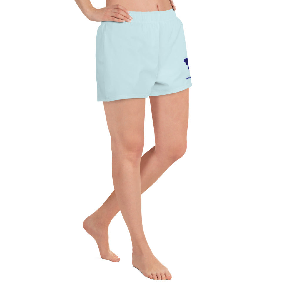 Logo collection｜Unisex Athletic Shorts｜Aqua blue