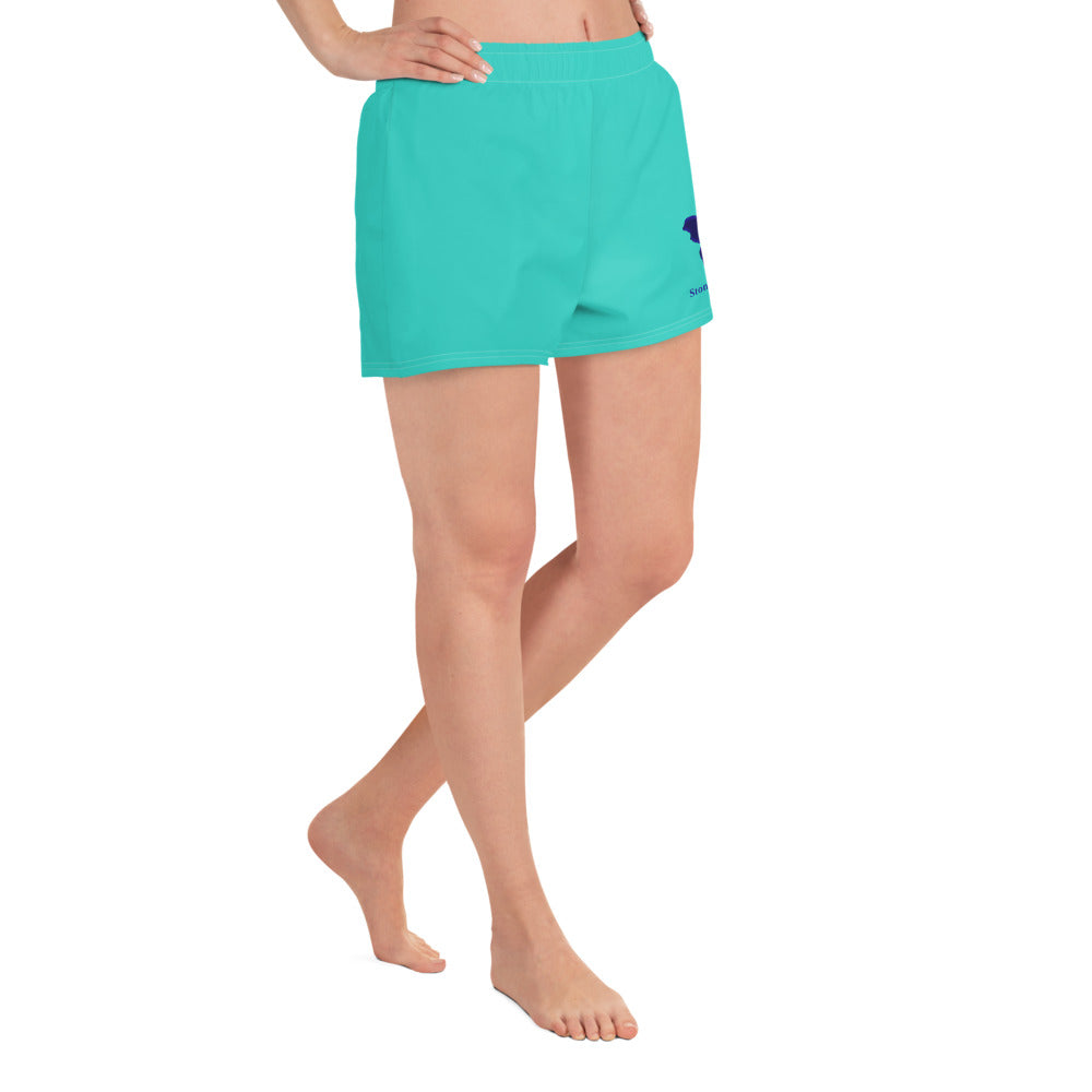 Logo collection｜Unisex Athletic Shorts｜Turquoise