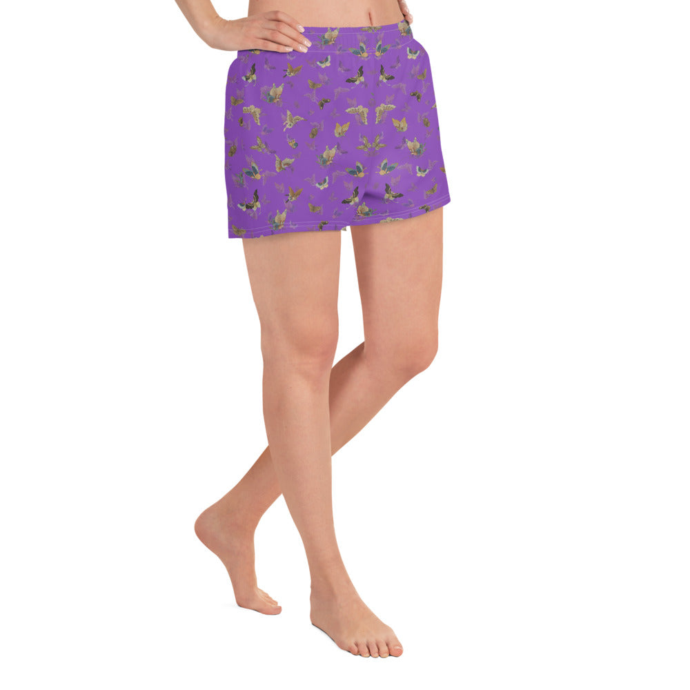 Butterfly dancing｜Unisex Athletic Shorts｜Purple