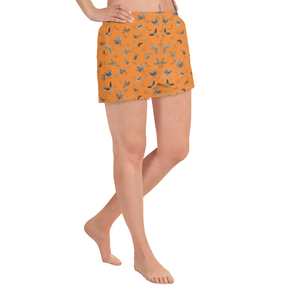 Butterfly dancing｜Unisex Athletic Shorts｜Orange