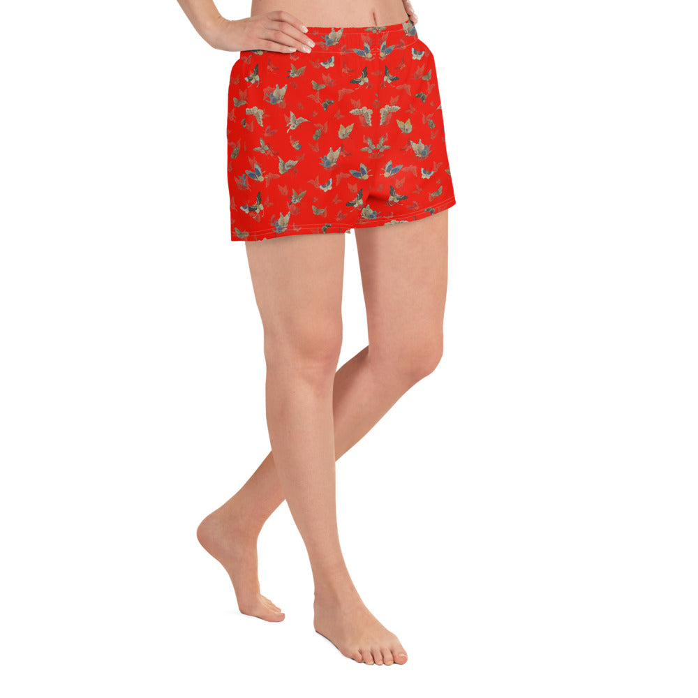 Butterfly dancing｜Unisex Athletic Shorts｜Garnet red