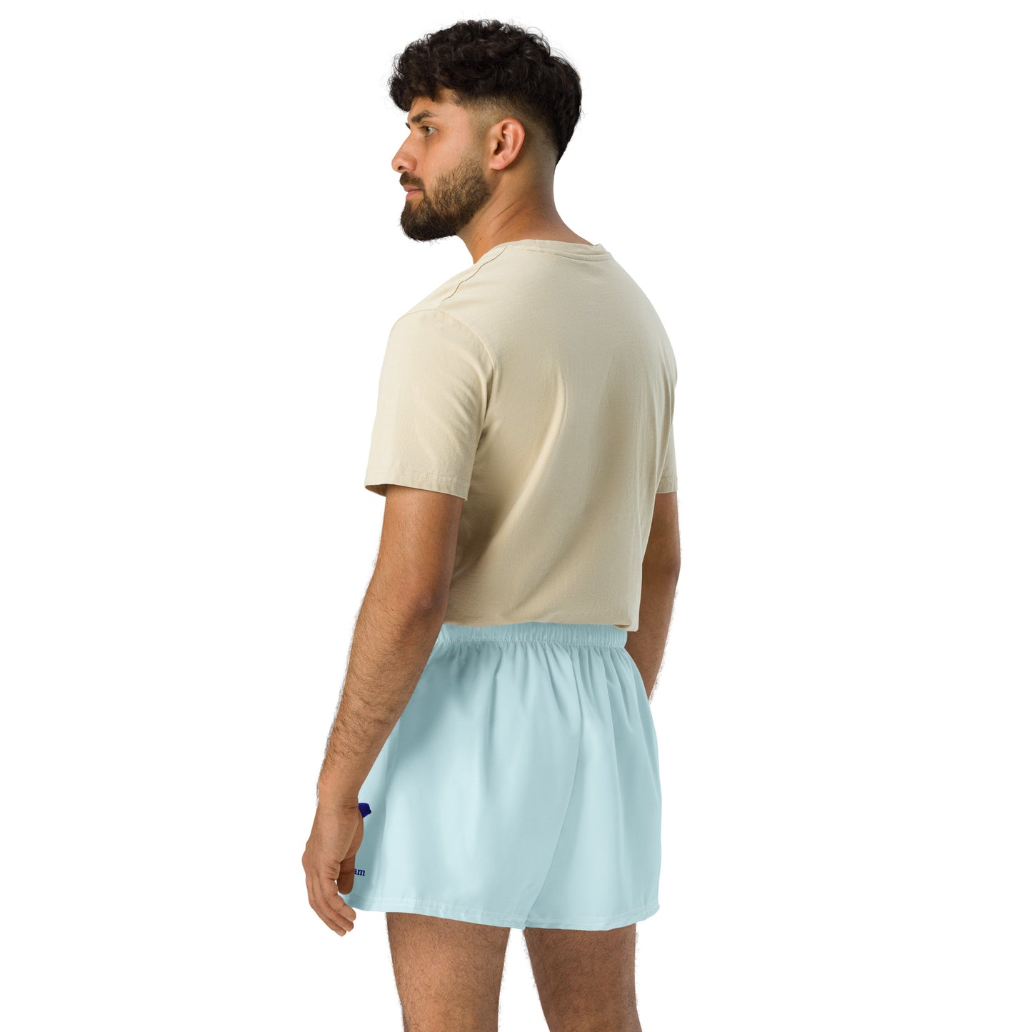 Logo collection｜Unisex Athletic Shorts｜Aqua blue