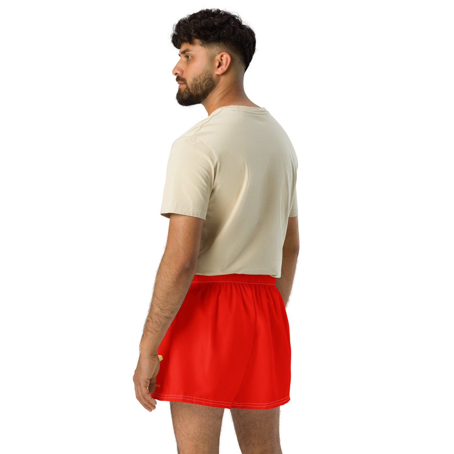 Logo collection｜Unisex Athletic Shorts｜Garnet red