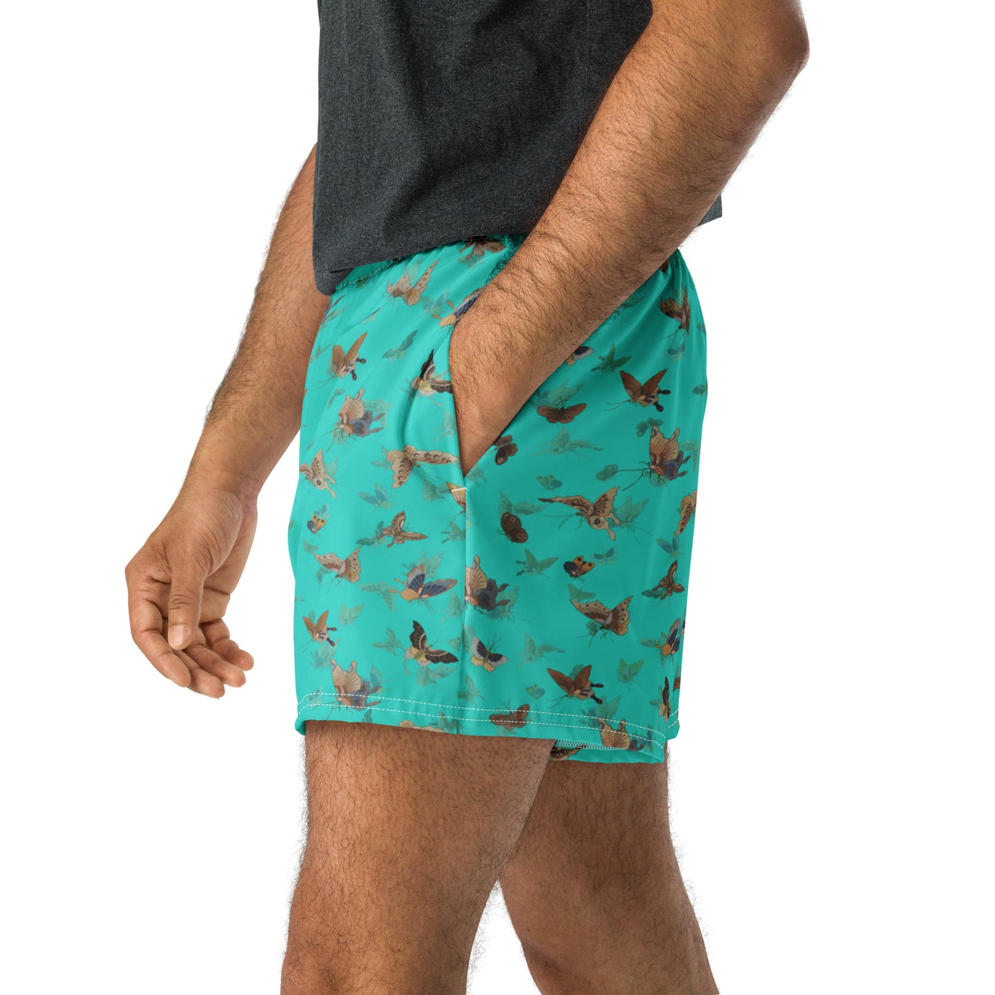 Butterfly dancing｜Unisex Athletic Shorts｜Turquoise