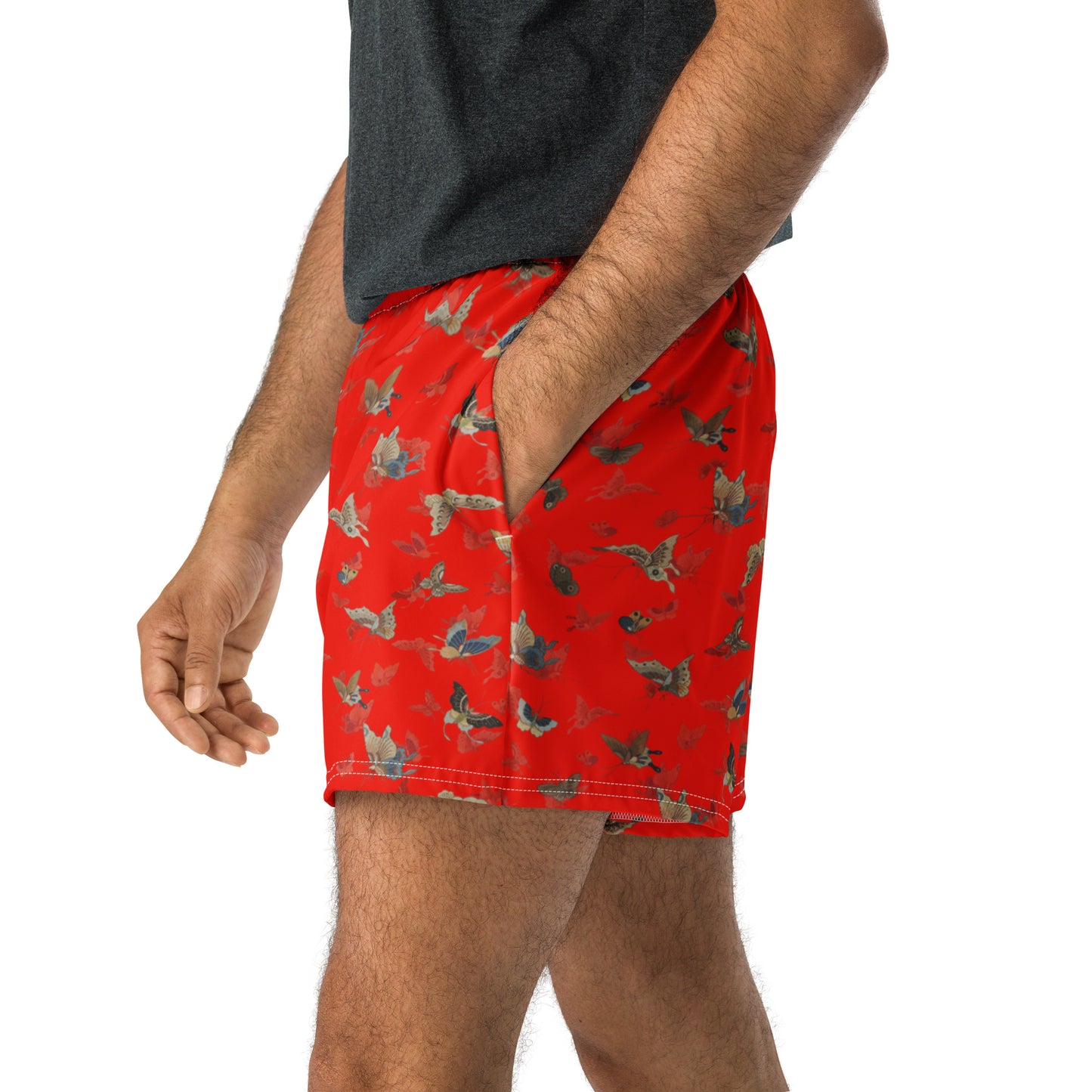 Butterfly dancing｜Unisex Athletic Shorts｜Garnet red