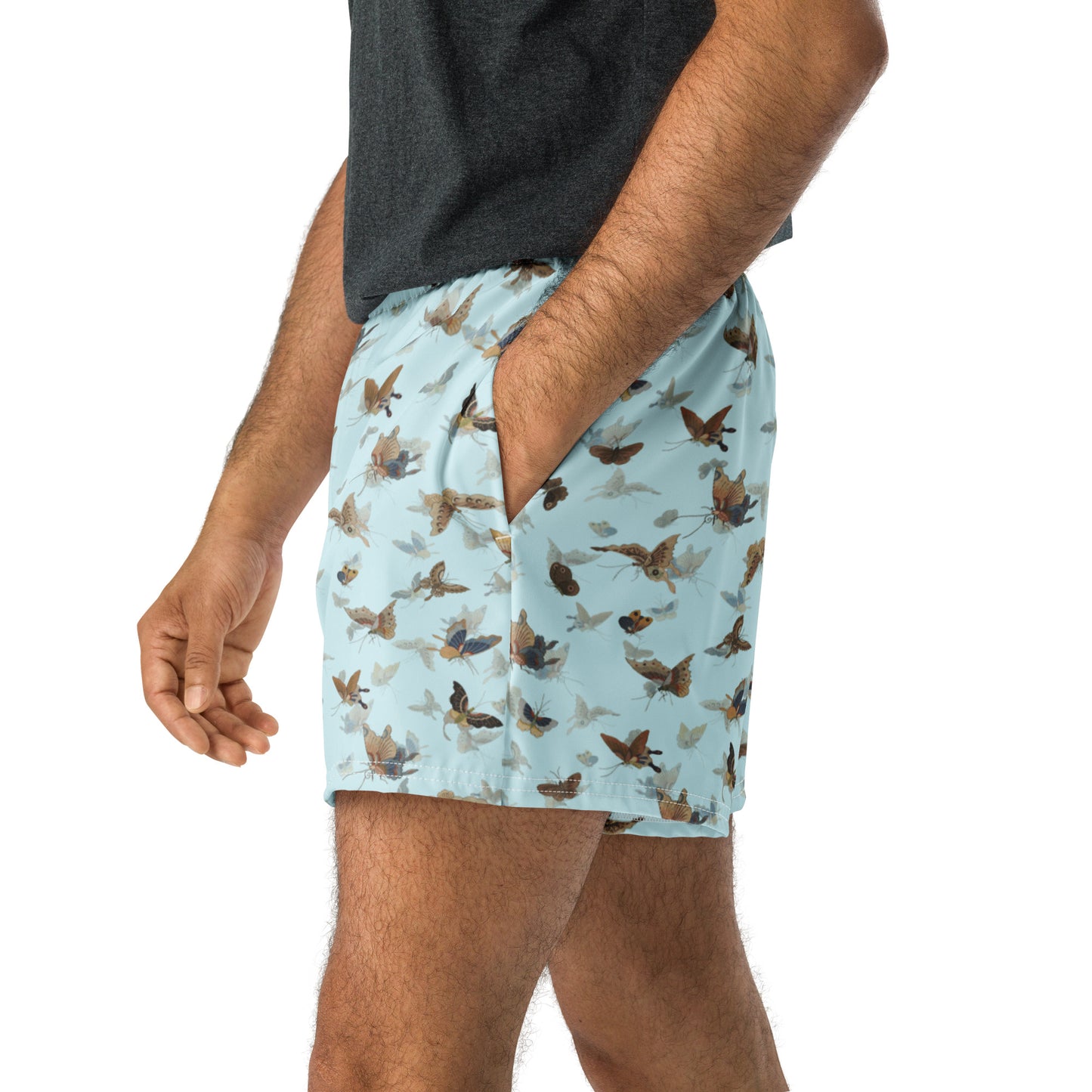 Butterfly dancing｜Unisex Athletic Shorts｜Aqua blue