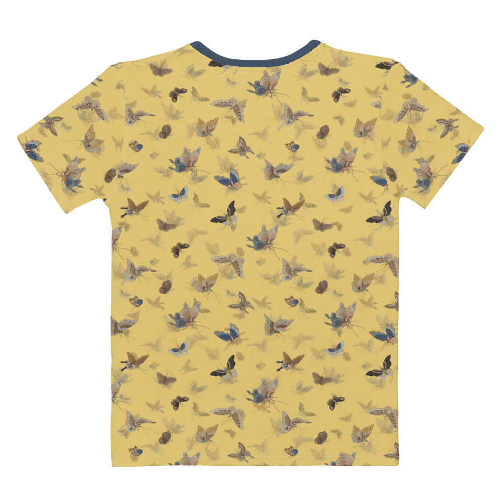 Butterfly dancing｜Ladies T-shirt｜Gold