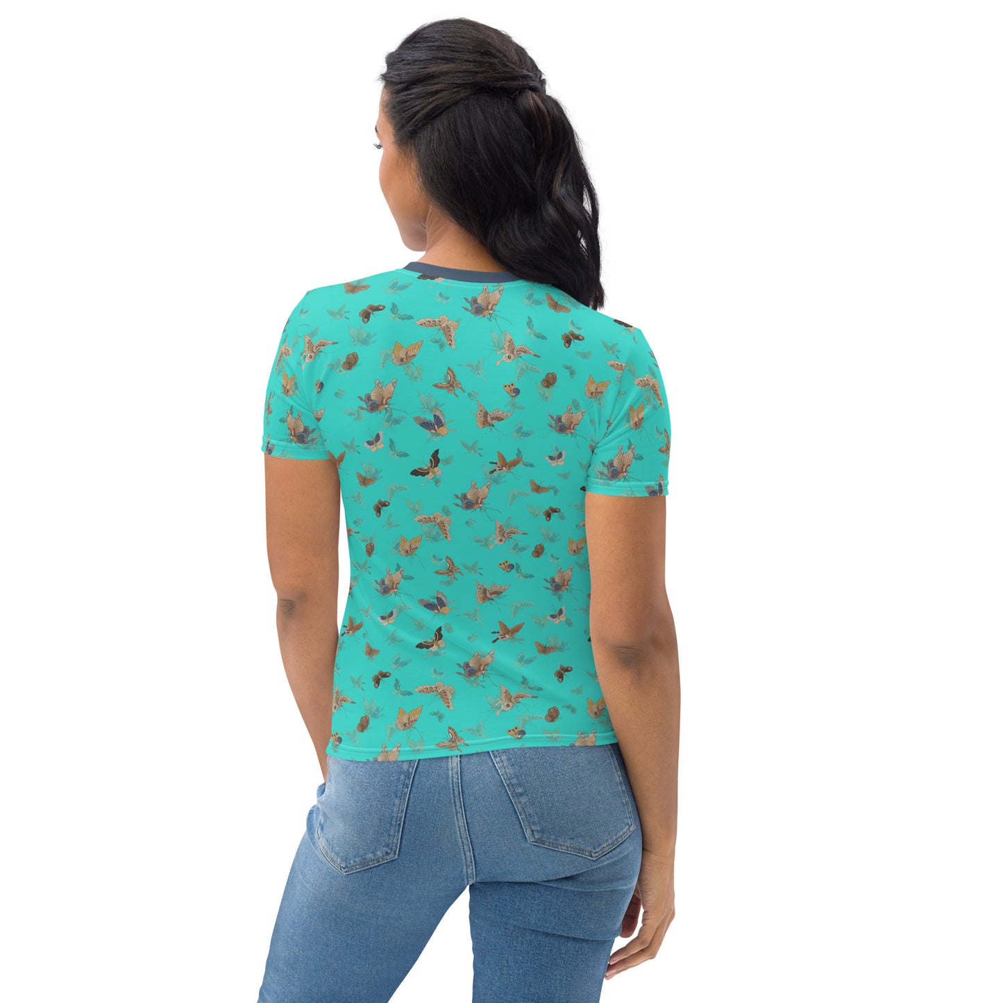 Butterfly dancing｜Ladies T-shirt｜Turquoise