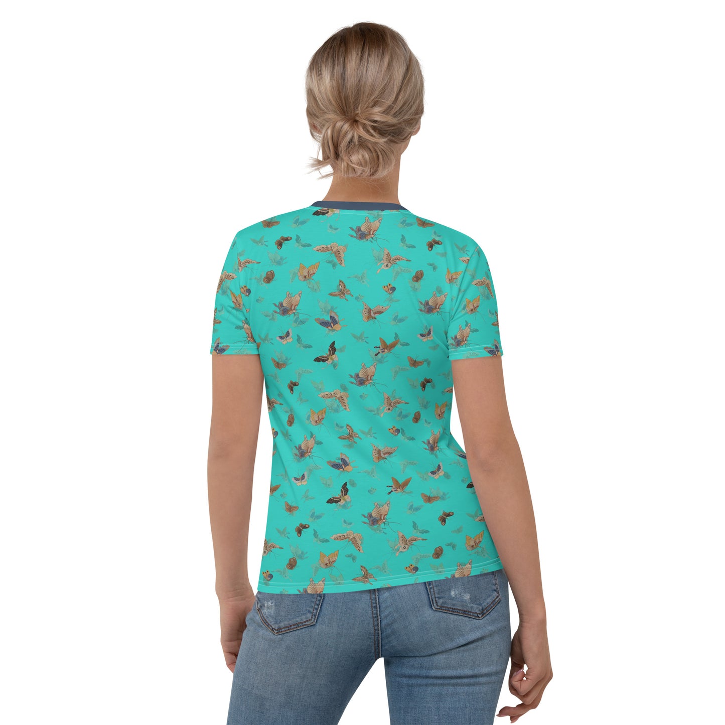 Butterfly dancing｜Ladies T-shirt｜Turquoise