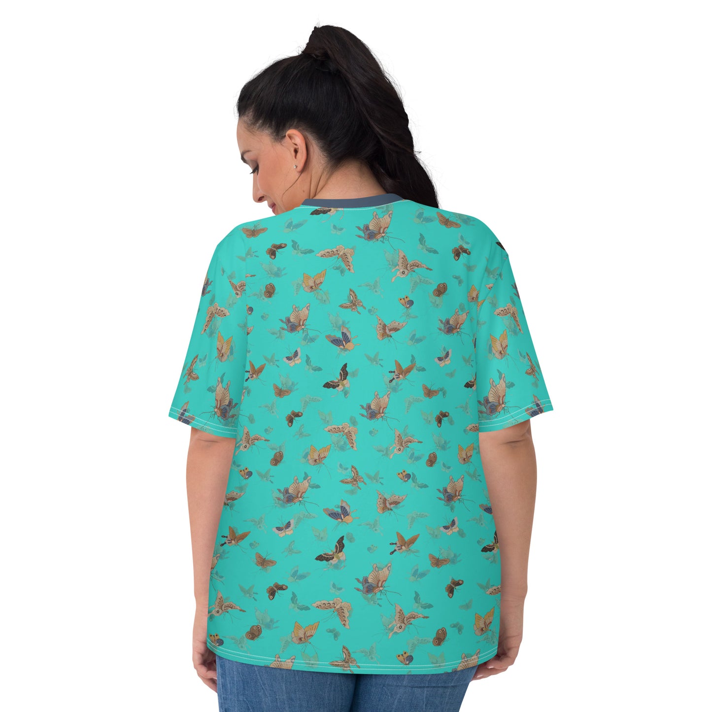 Butterfly dancing｜Ladies T-shirt｜Turquoise