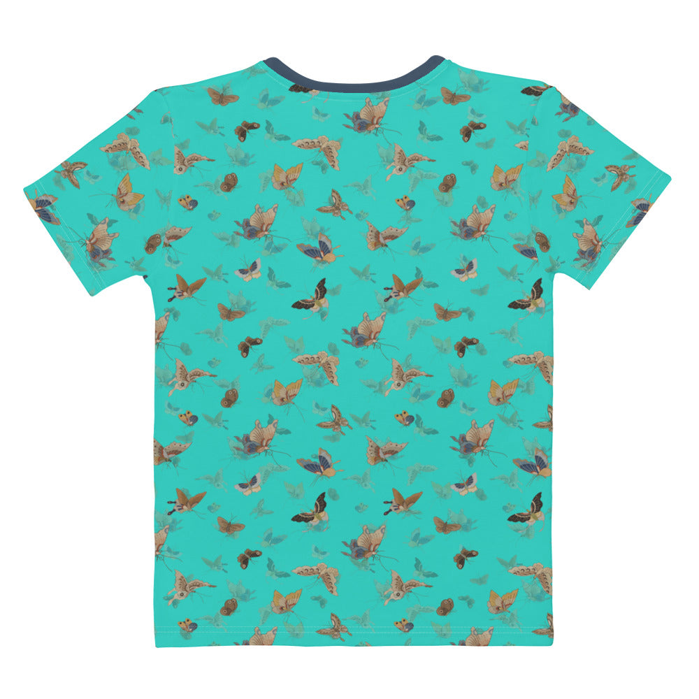 Butterfly dancing｜Ladies T-shirt｜Turquoise