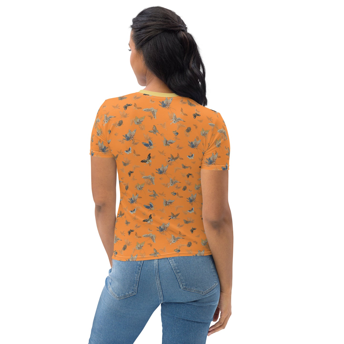 Butterfly dancing｜Ladies T-shirt｜Orange