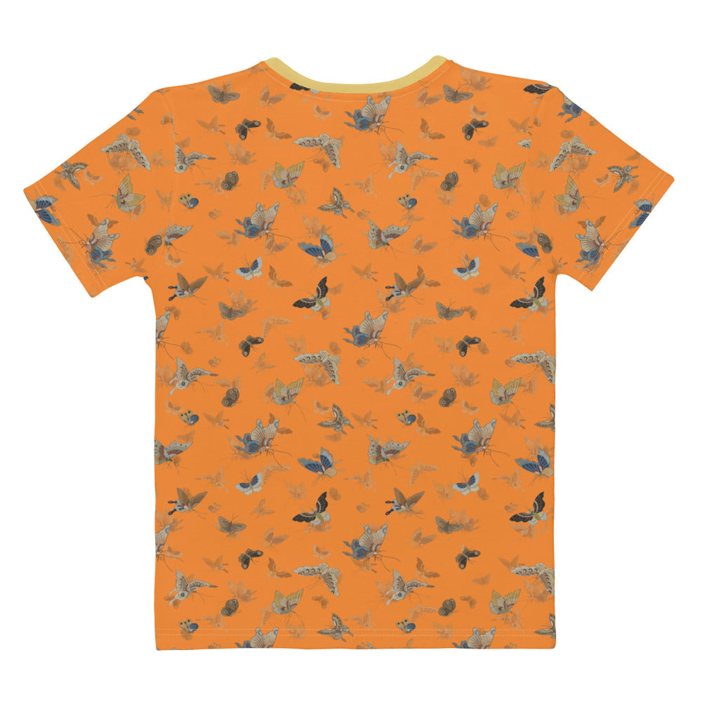 Butterfly dancing｜Ladies T-shirt｜Orange