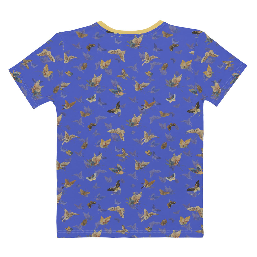 Butterfly dancing｜Ladies T-shirt｜Royal blue