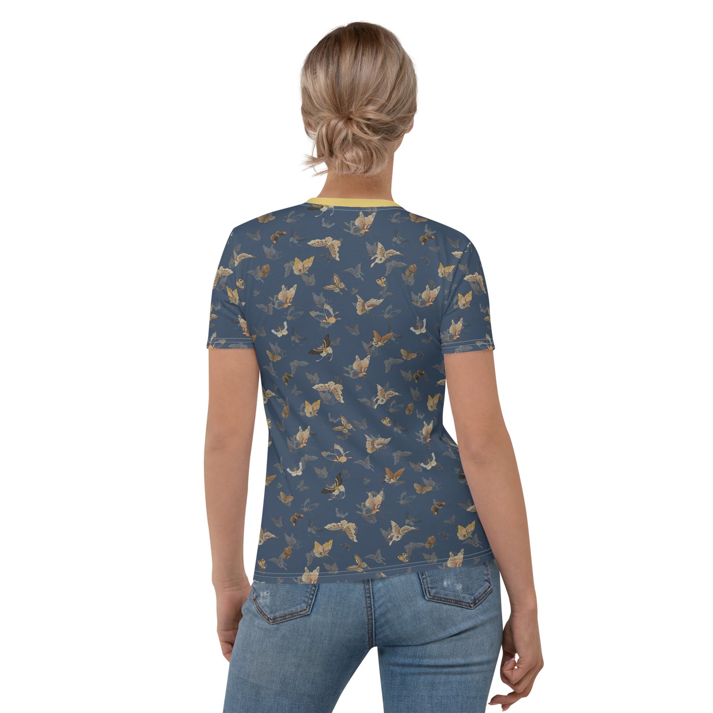 Butterfly dancing｜Ladies T-shirt｜Dark blue