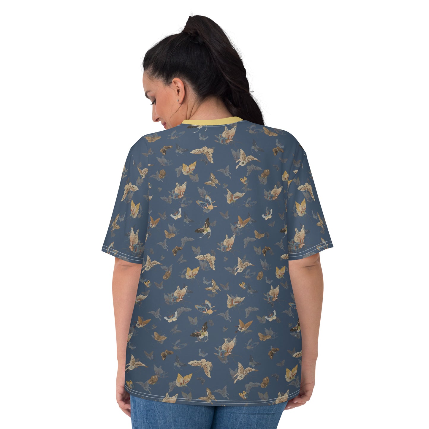 Butterfly dancing｜Ladies T-shirt｜Dark blue