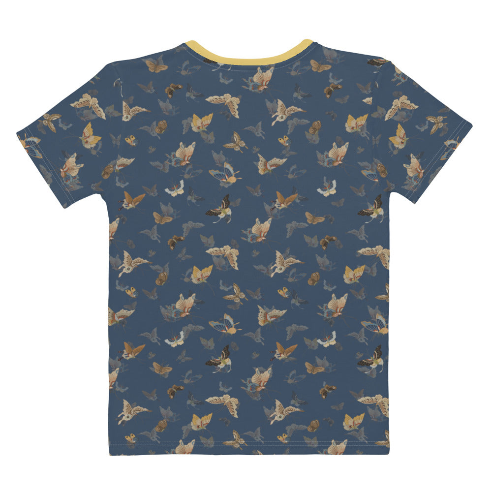 Butterfly dancing｜Ladies T-shirt｜Dark blue