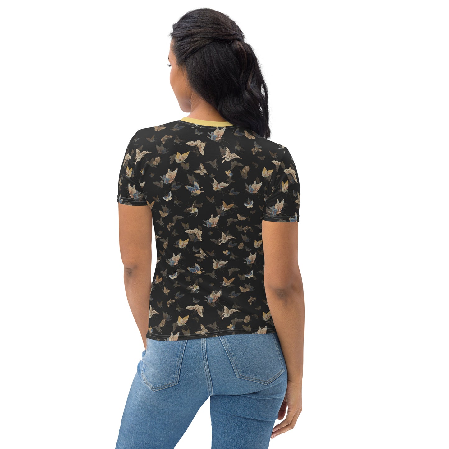 Butterfly dancing｜Ladies T-shirt｜Black