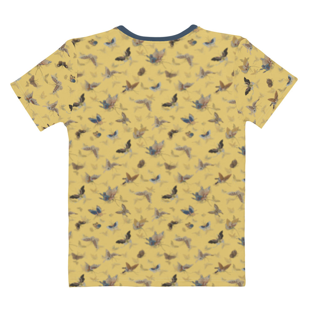 Butterfly dancing｜Ladies T-shirt｜Gold