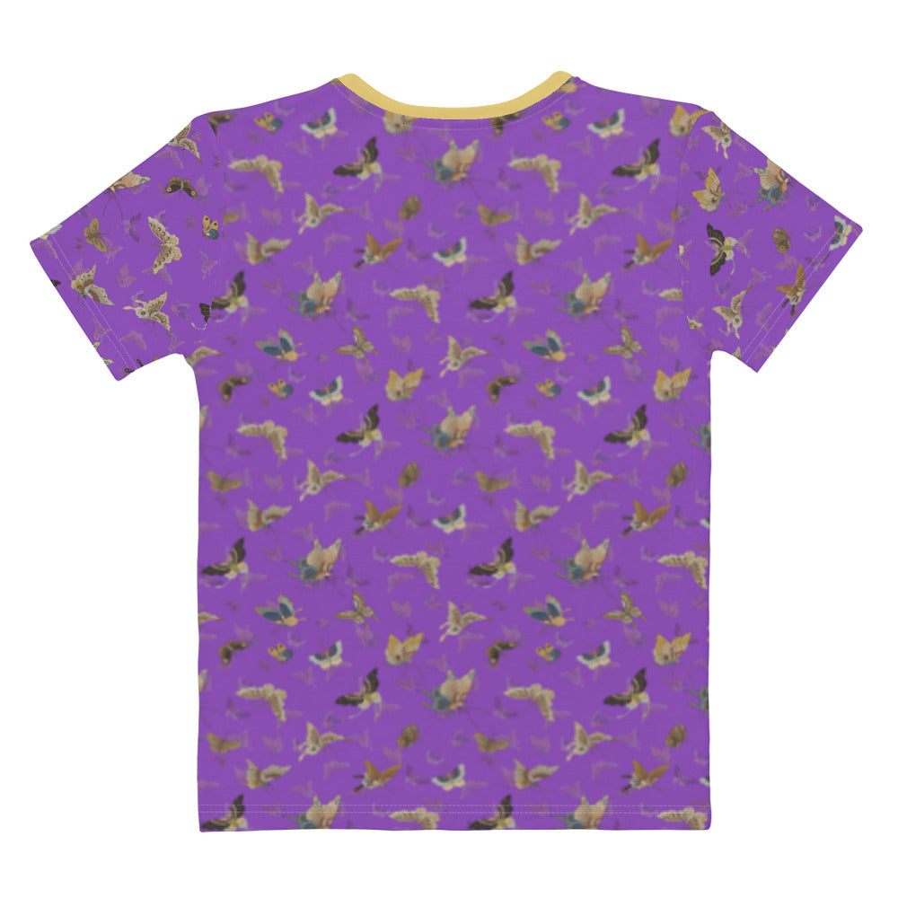 Butterfly dancing｜Ladies T-shirt｜Purple