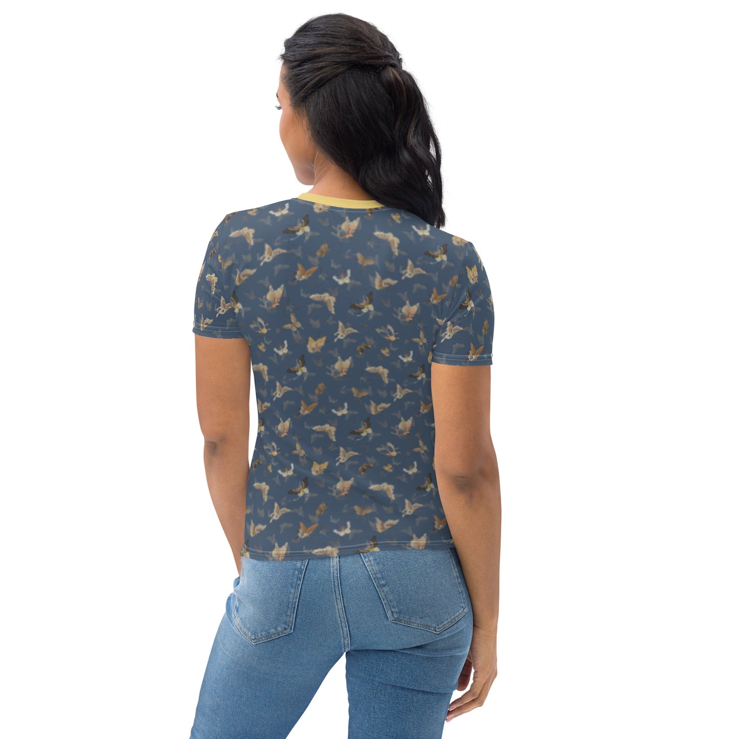 Butterfly dancing｜Ladies T-shirt｜Dark blue