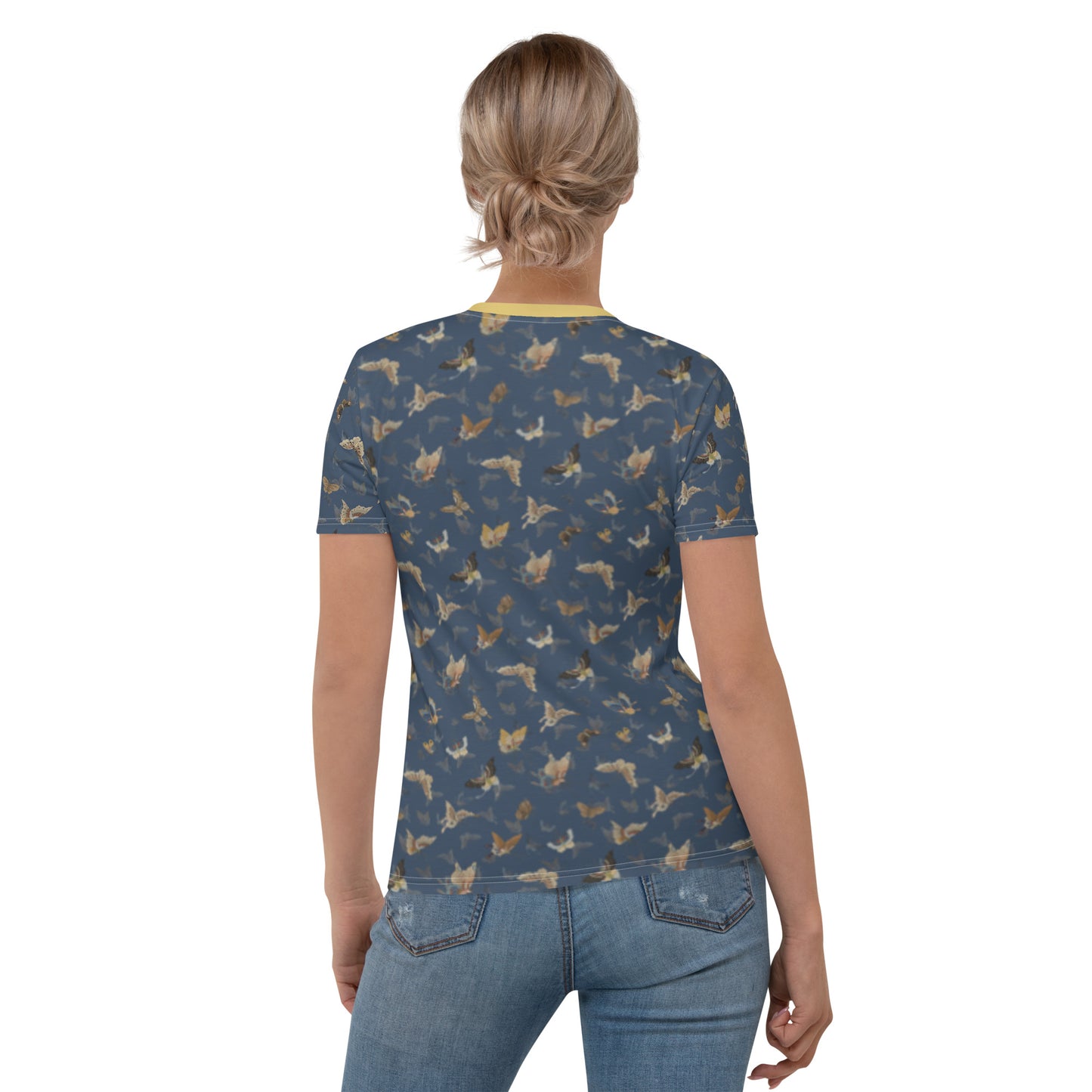 Butterfly dancing｜Ladies T-shirt｜Dark blue