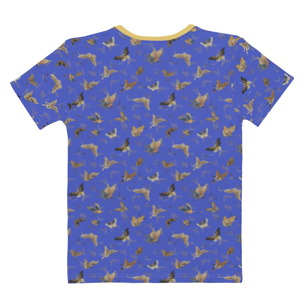 Butterfly dancing｜Ladies T-shirt｜Royal blue