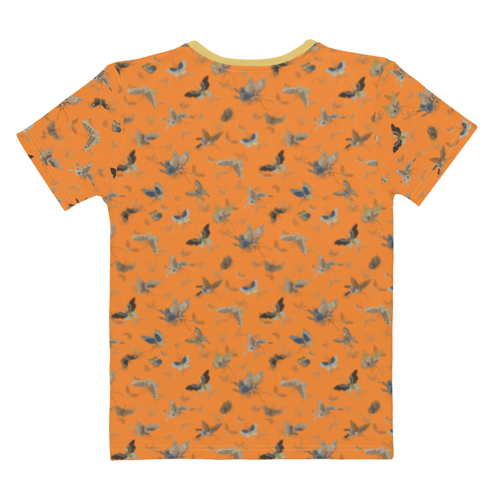 Butterfly dancing｜Ladies T-shirt｜Orange