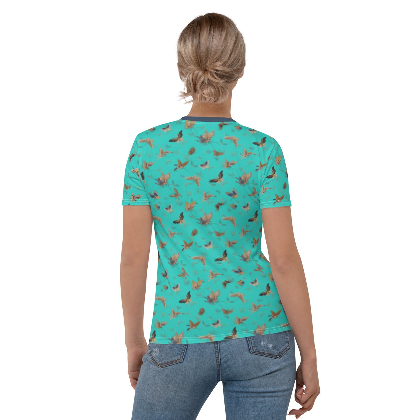 Butterfly dancing｜Ladies T-shirt｜Turquoise