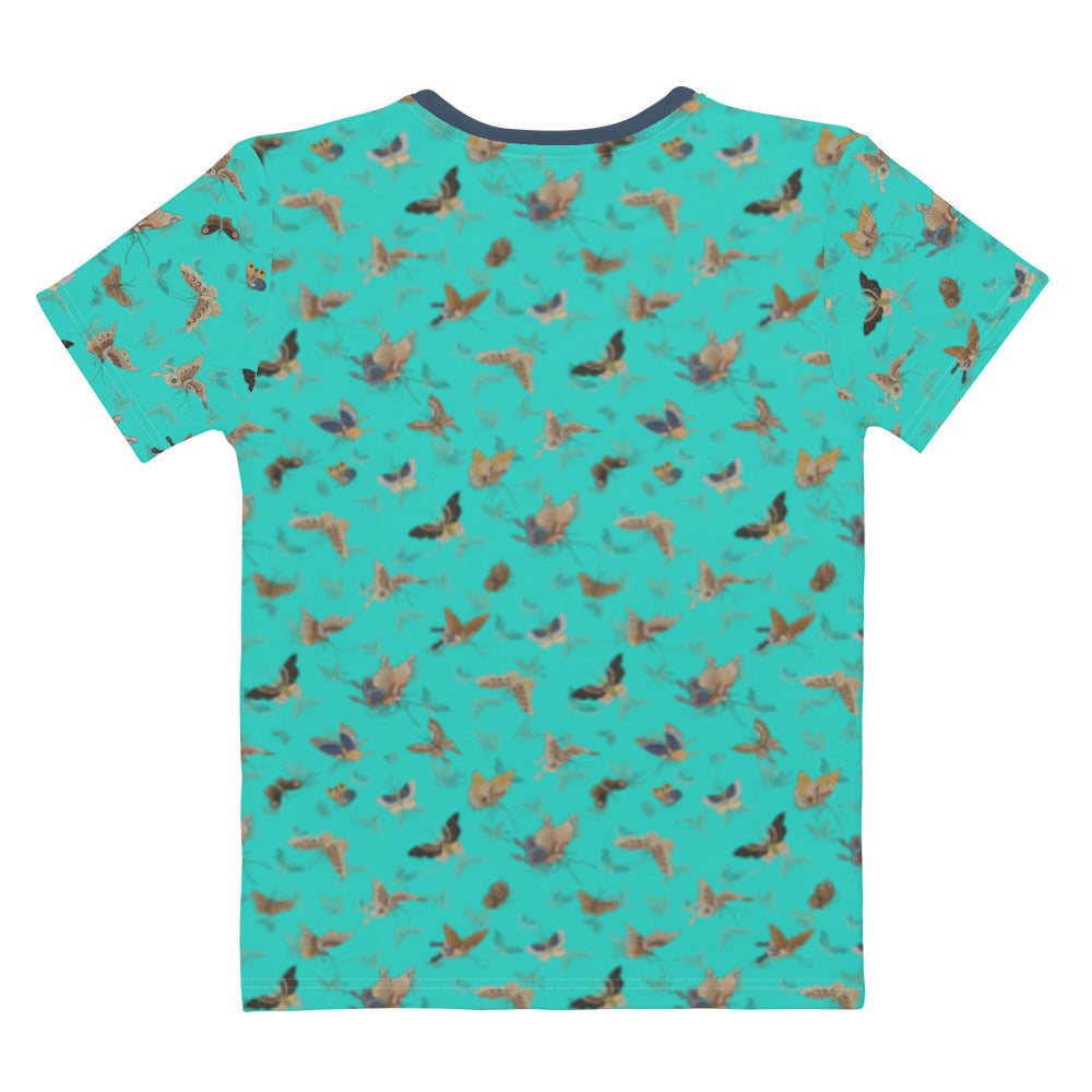 Butterfly dancing｜Ladies T-shirt｜Turquoise