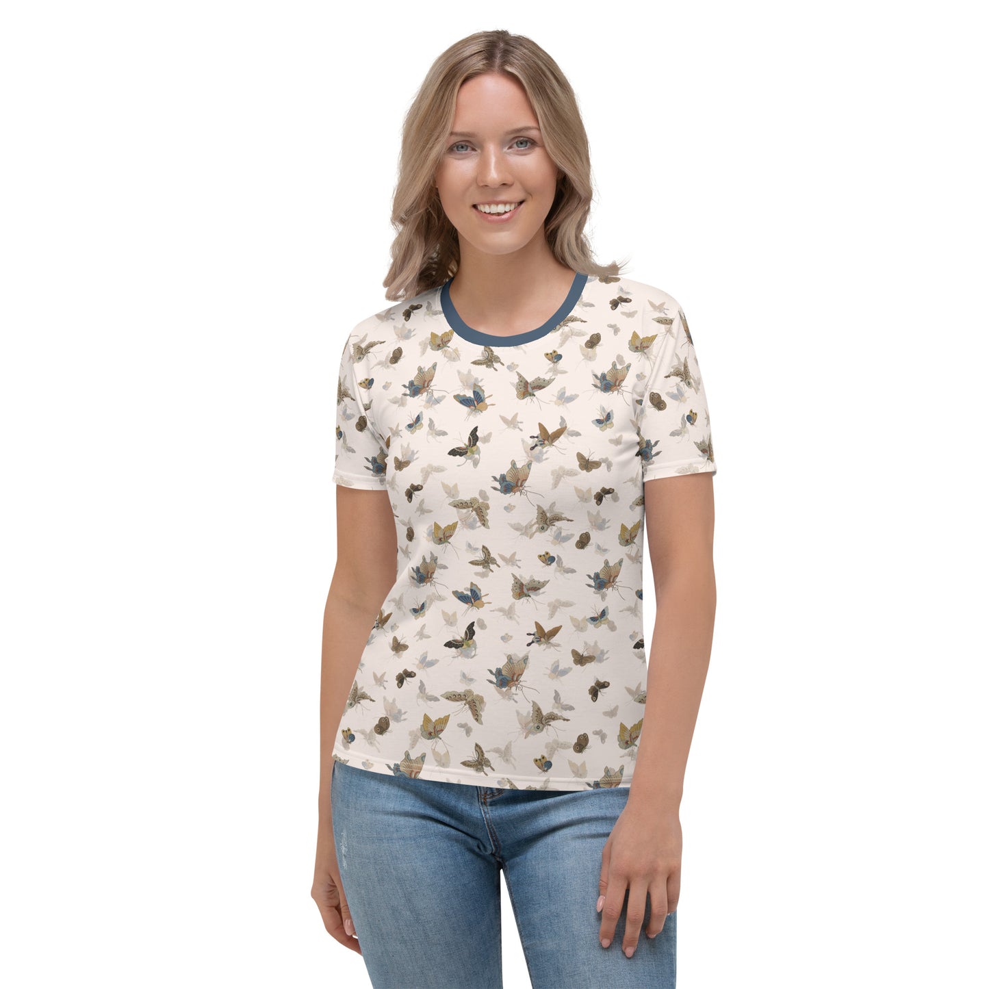 Butterfly dancing｜Ladies T-shirt｜Fish belly white