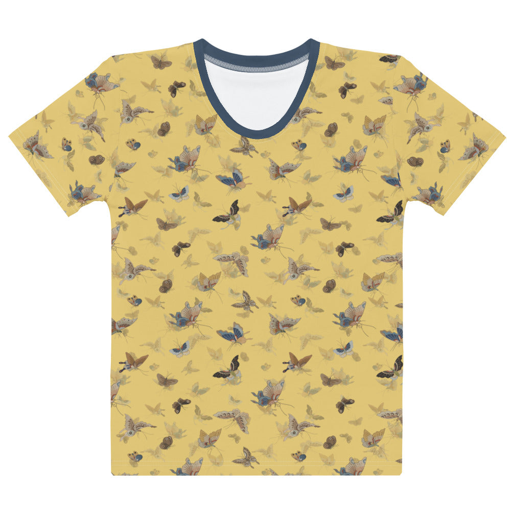 Butterfly dancing｜Ladies T-shirt｜Gold