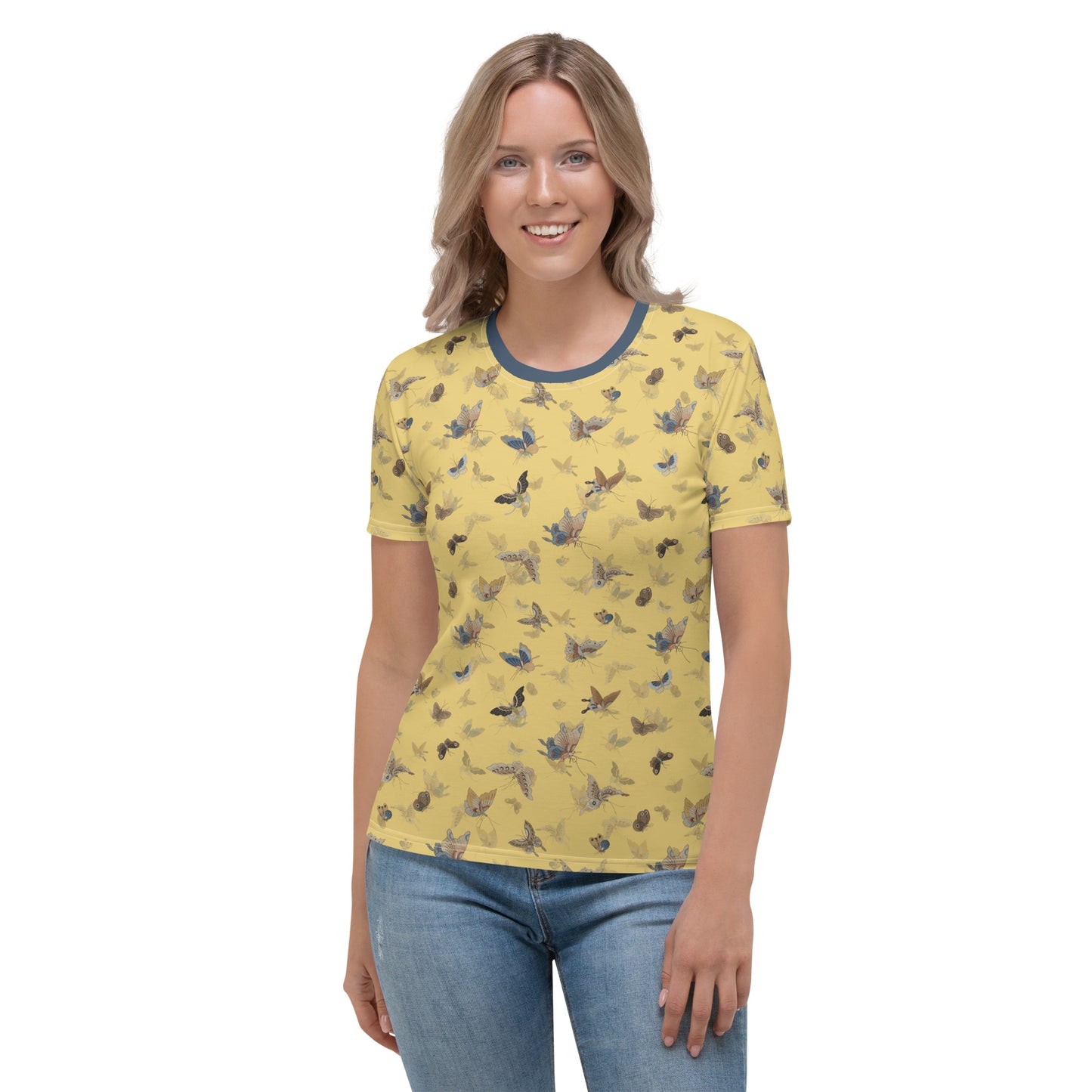 Butterfly dancing｜Ladies T-shirt｜Gold