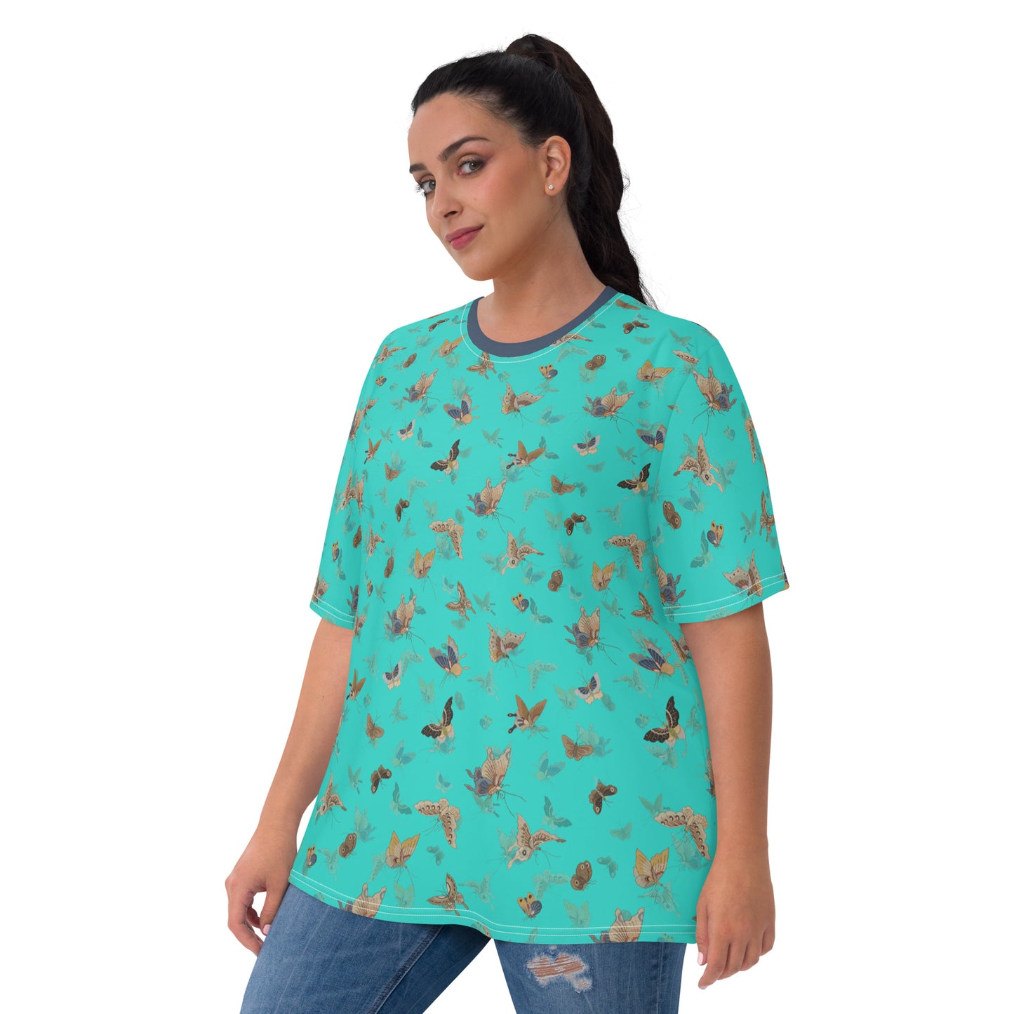 Butterfly dancing｜Ladies T-shirt｜Turquoise