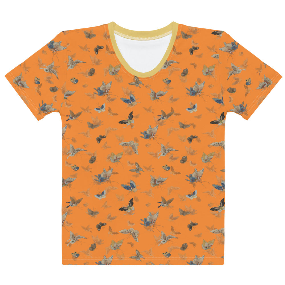 Butterfly dancing｜Ladies T-shirt｜Orange