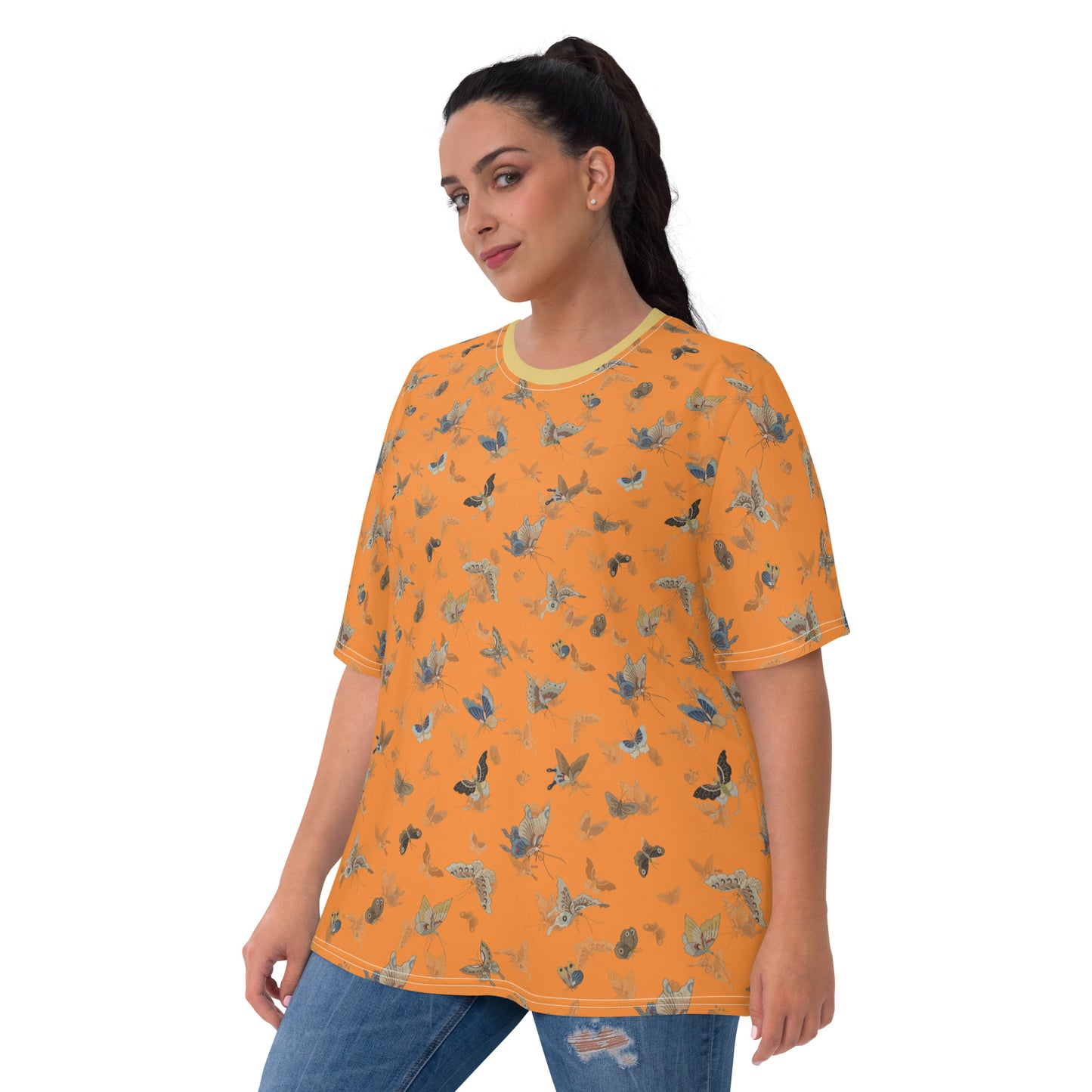 Butterfly dancing｜Ladies T-shirt｜Orange